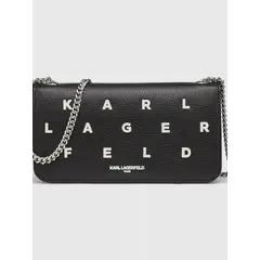 KARL LAGERFELD - Cartera Kosette de hombro en cuero y asa de cadena