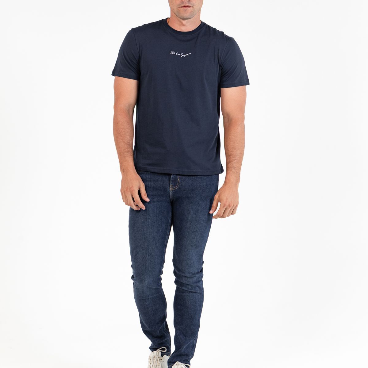 KARL LAGERFELD - Polera essential con firma bordada