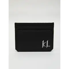 KARL LAGERFELD - Tarjetero con monograma KL bordado