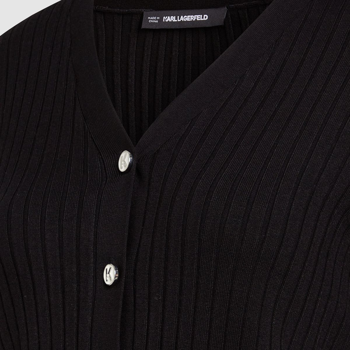 KARL LAGERFELD - Cárdigan de punto con diseño acanalado