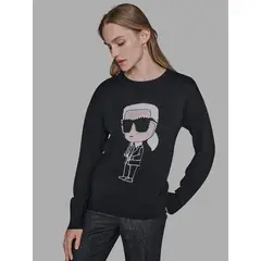 KARL LAGERFELD - Sweater con motivo de estilo emoji