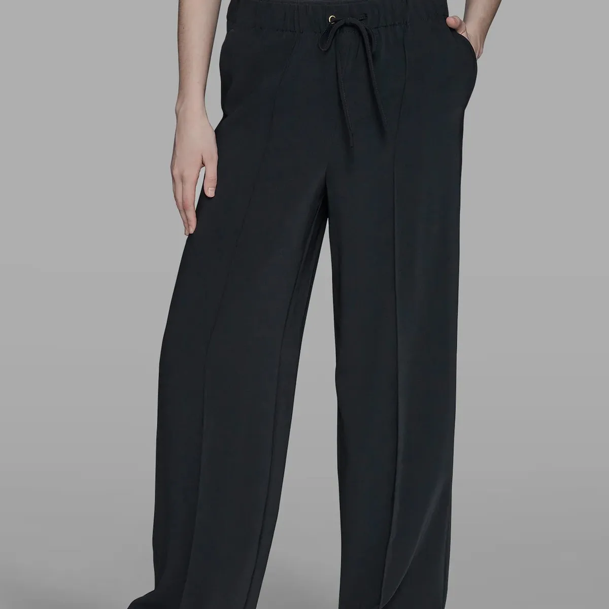 KARL LAGERFELD - Pantalón fluido con doble pretina elástica