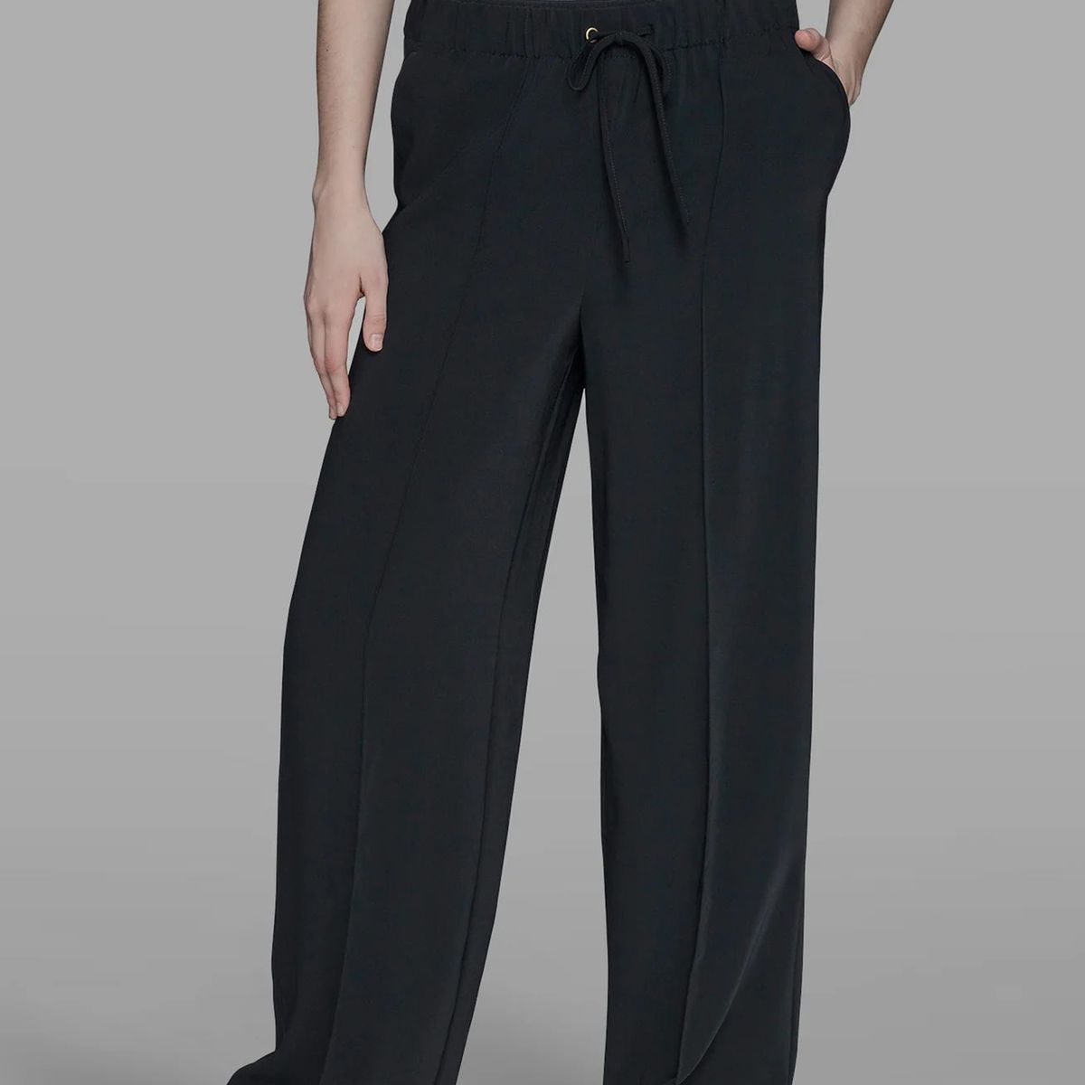 KARL LAGERFELD - Pantalón fluido con doble pretina elástica
