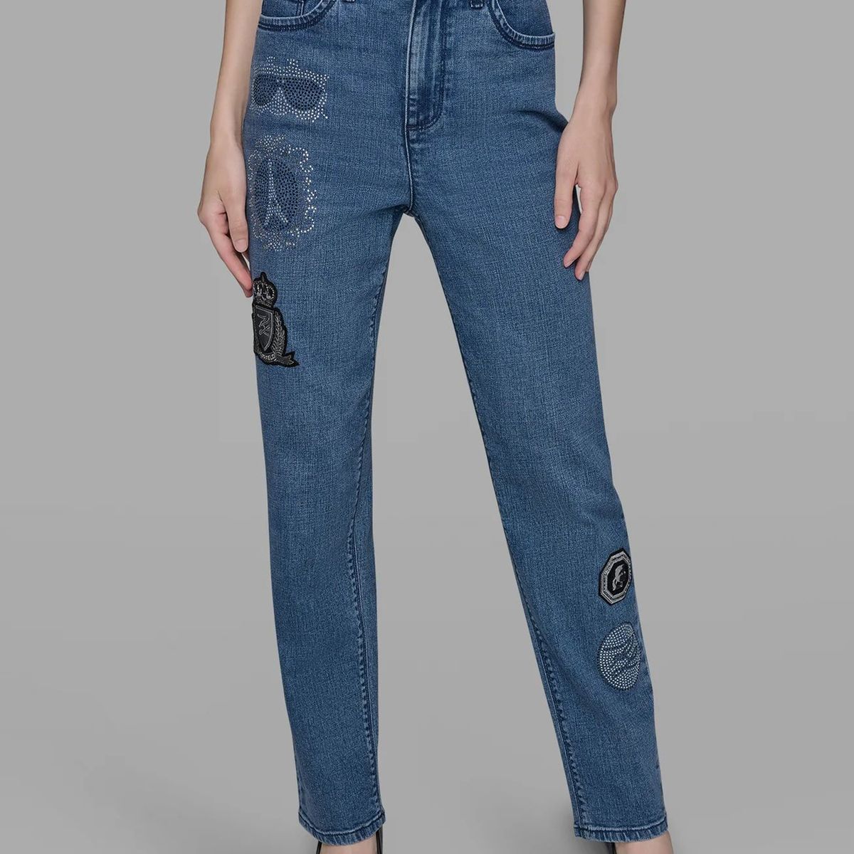 KARL LAGERFELD - Jeans con diseño de parches