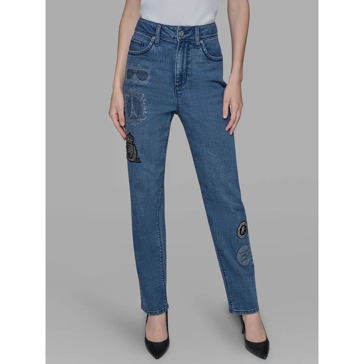 KARL LAGERFELD - Jeans con diseño de parches