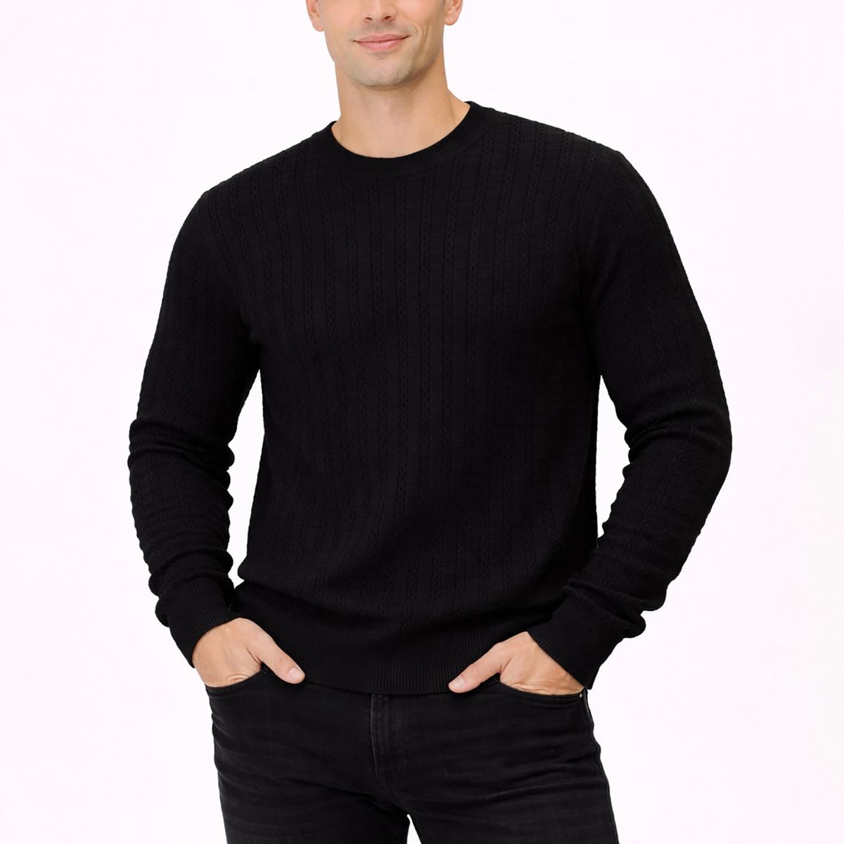 KARL LAGERFELD - Sweater con tejido de patrón de cable