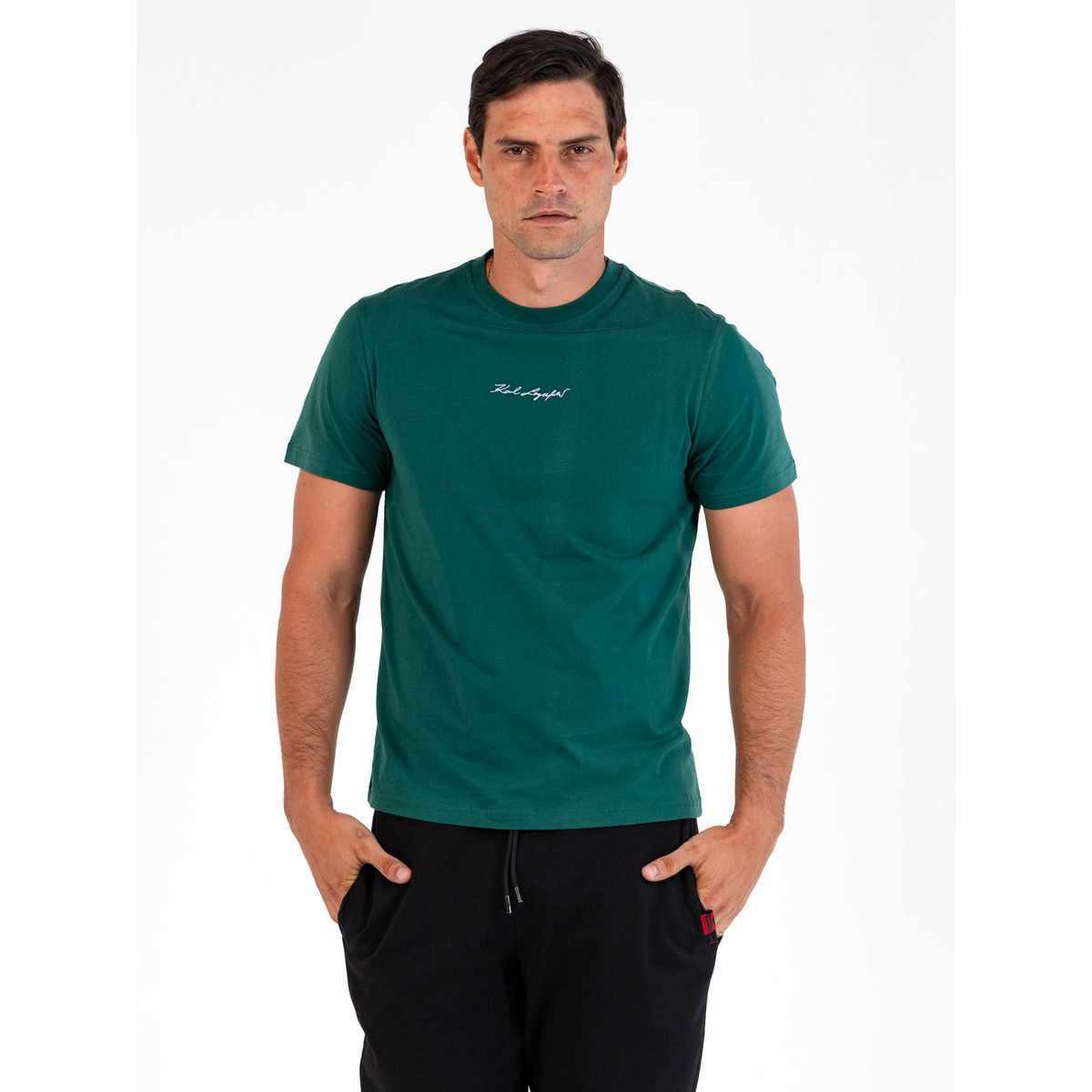 KARL LAGERFELD - Polera essential con firma bordada