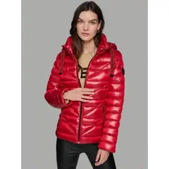KARL LAGERFELD - Chaqueta ligera acolchada con gorro ajustable