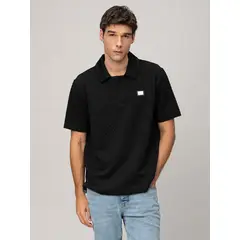 KARL LAGERFELD - Polo de jacquard con diseño triangular