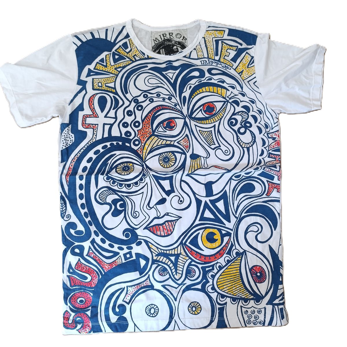 NO TIME - Polera Mirror Caras Abstractas (L) 