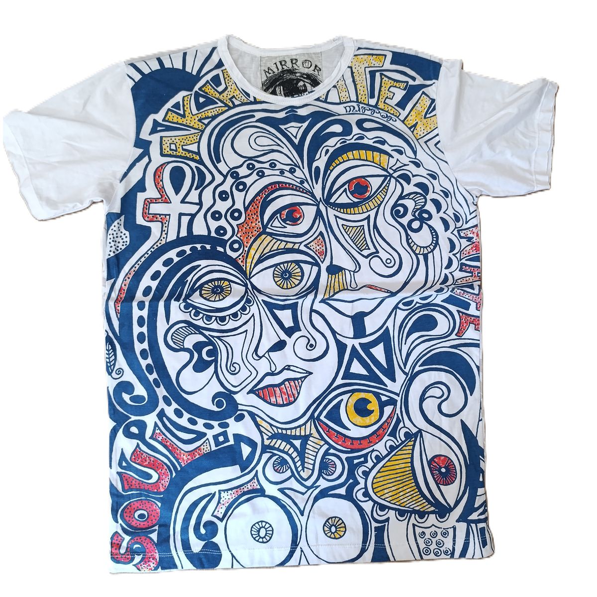 NO TIME - Polera Mirror Caras Abstractas (L) 