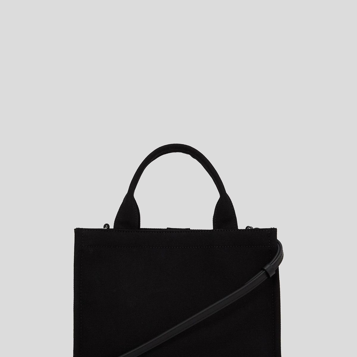 KARL LAGERFELD - Cartera tote pequeña de algodón con logo bordado