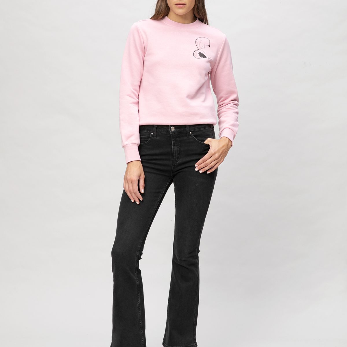 KARL LAGERFELD - Polerón con estampado sketch cameo