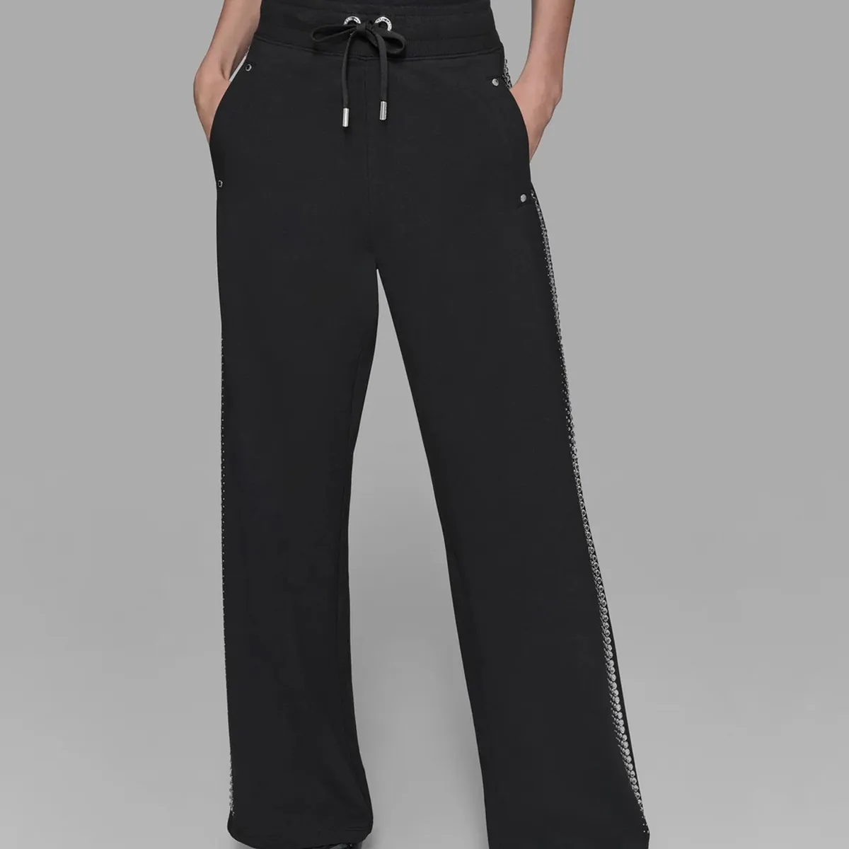 KARL LAGERFELD - Pantalón trim rhinestone