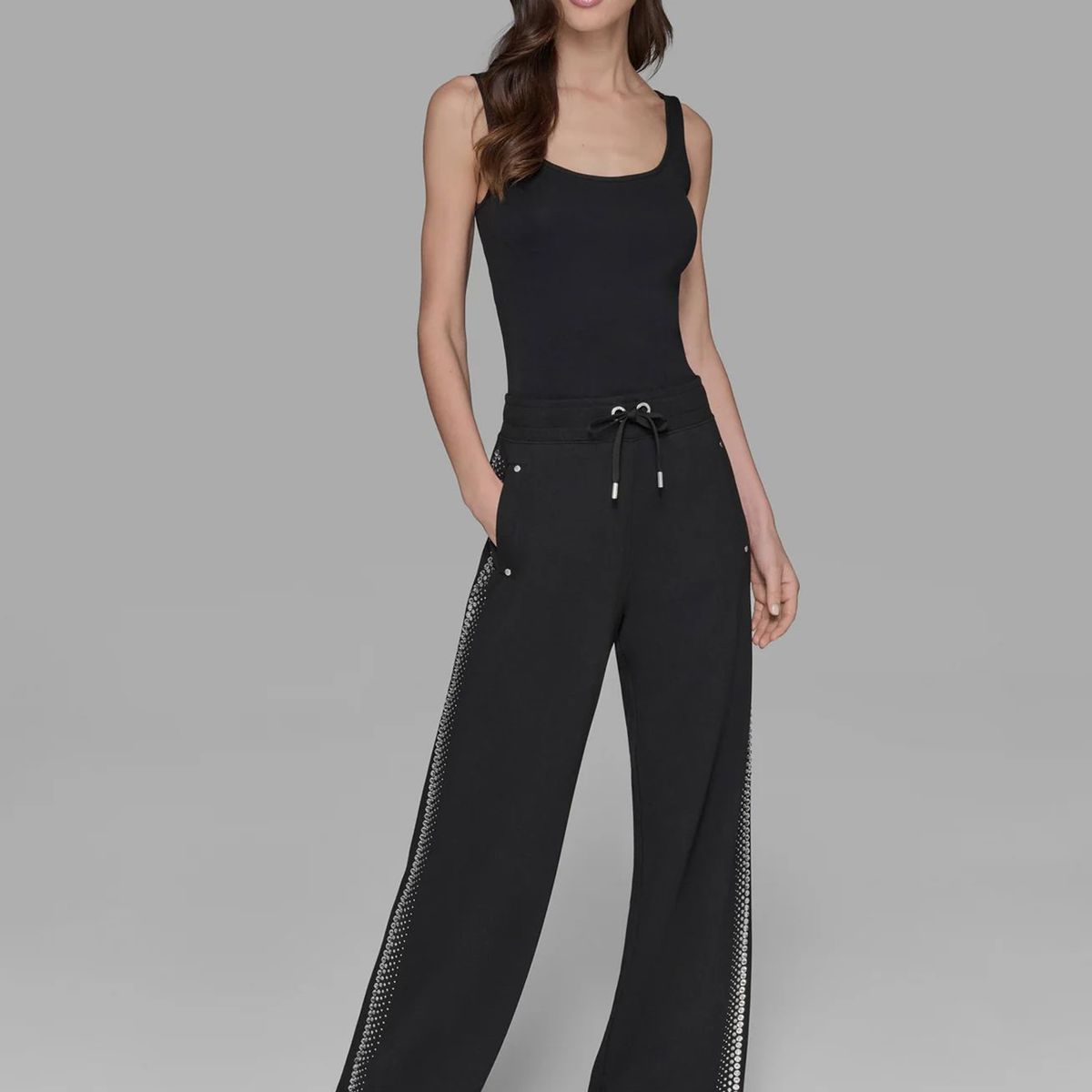KARL LAGERFELD - Pantalón trim rhinestone