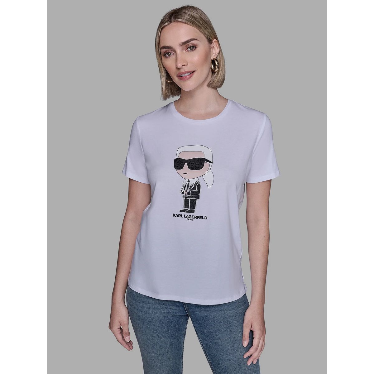 KARL LAGERFELD - Polera de manga corta con gráfico estampado de Karl