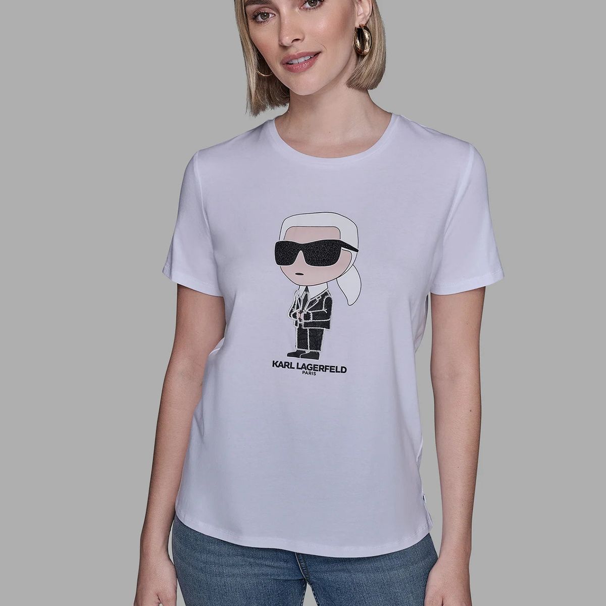 KARL LAGERFELD - Polera de manga corta con gráfico estampado de Karl