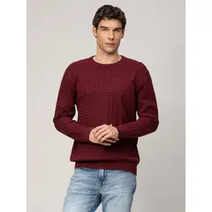KARL LAGERFELD - Sweater con tejido de patrón de cable