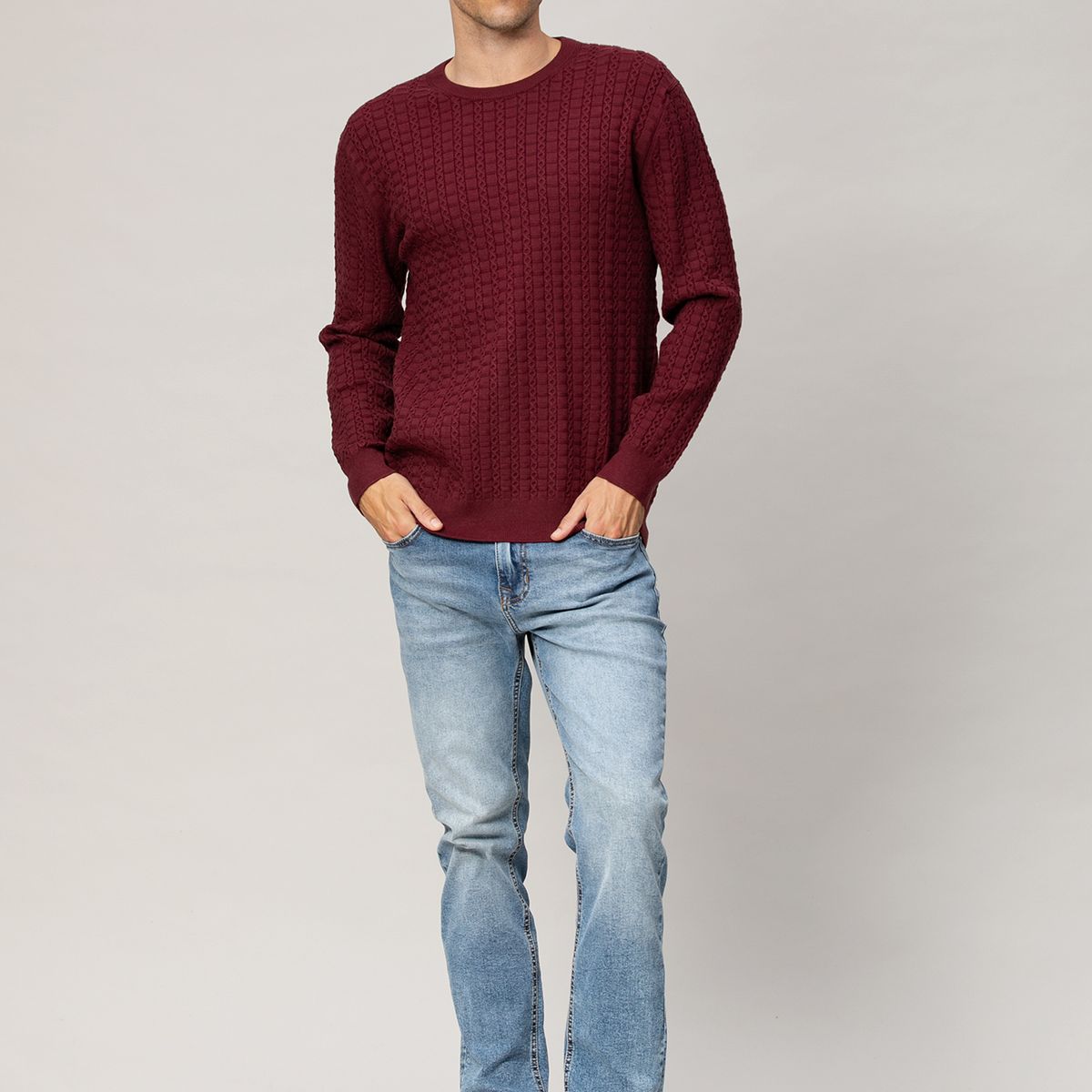 KARL LAGERFELD - Sweater con tejido de patrón de cable