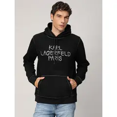 KARL LAGERFELD - Polerón con logo gráfico en relieve de cinta