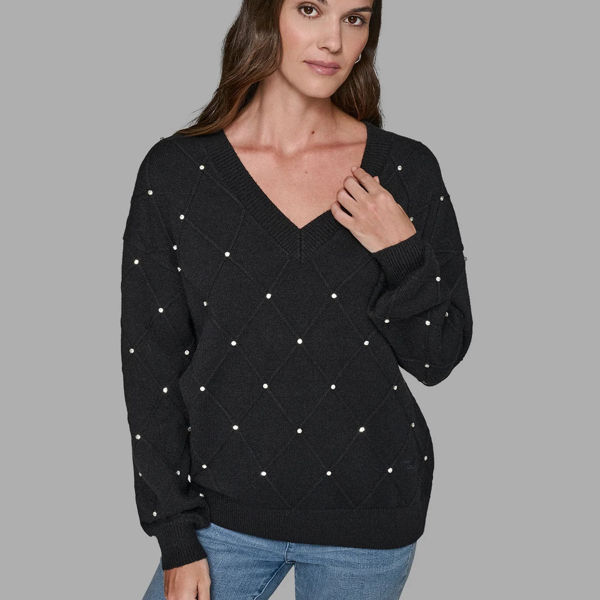 KARL LAGERFELD - Sweater con pedrería incrustada