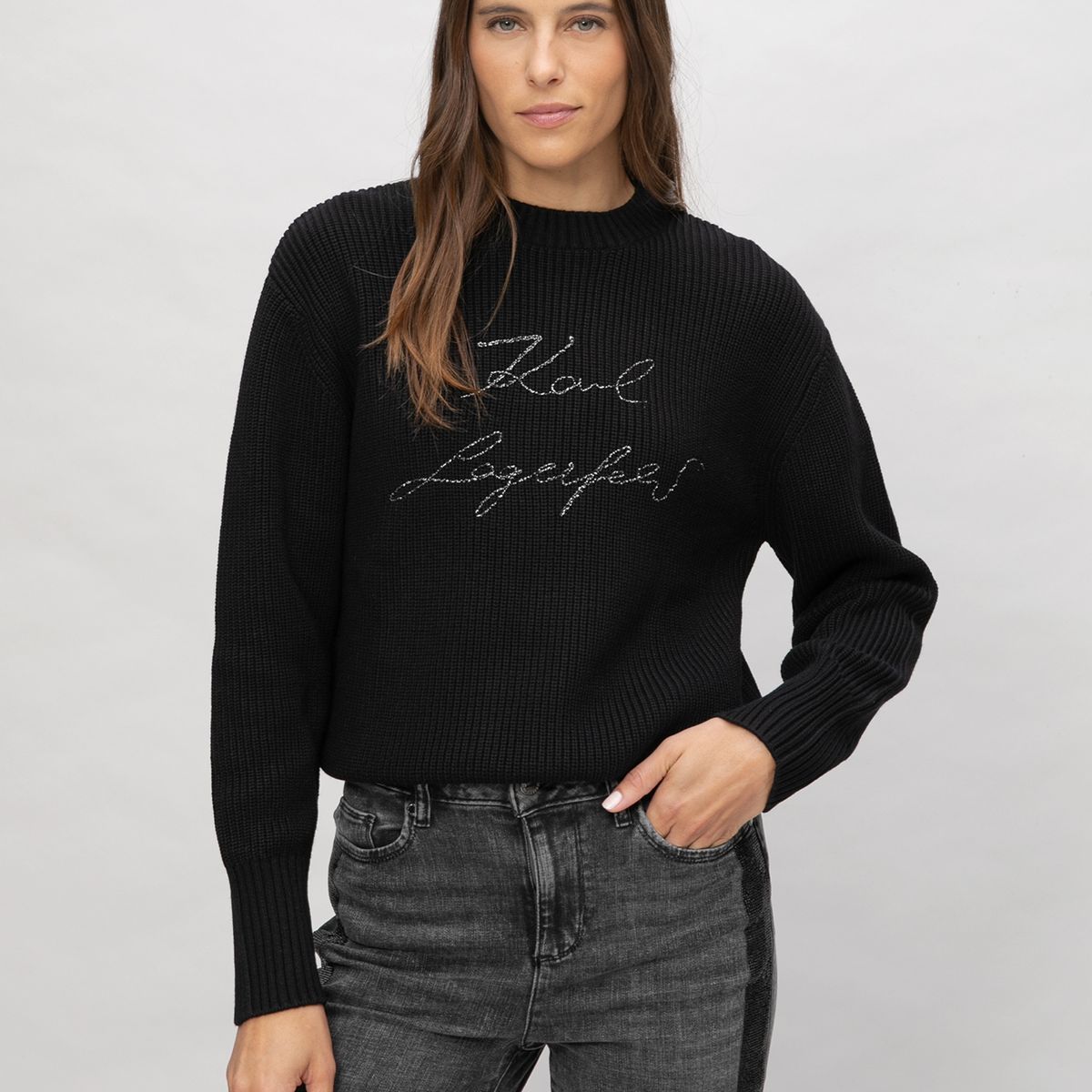 KARL LAGERFELD - Sweater de cuello redondo
