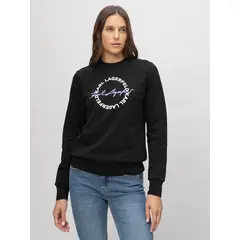 KARL LAGERFELD - Polerón de cuello redondo con firma de Karl
