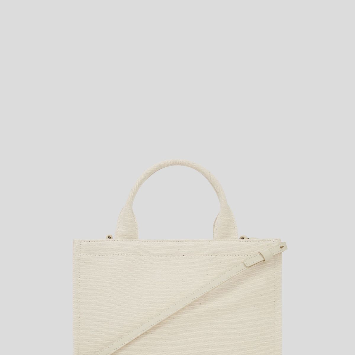 KARL LAGERFELD - Cartera tote pequeña de algodón con logo bordado