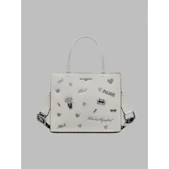 KARL LAGERFELD - Cartera satchel con pines - Maybelle