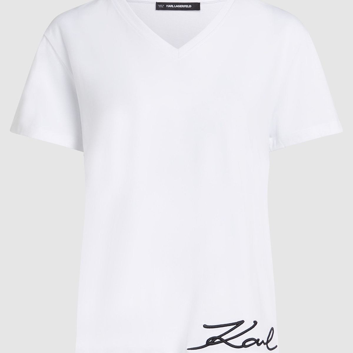 KARL LAGERFELD - Polera con firma de Karl bordada