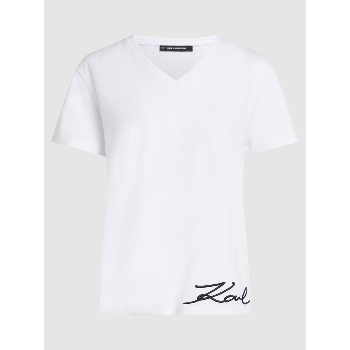 KARL LAGERFELD - Polera con firma de Karl bordada