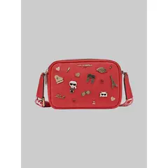 KARL LAGERFELD - Cartera bandolera Maybelle con pines metálicos