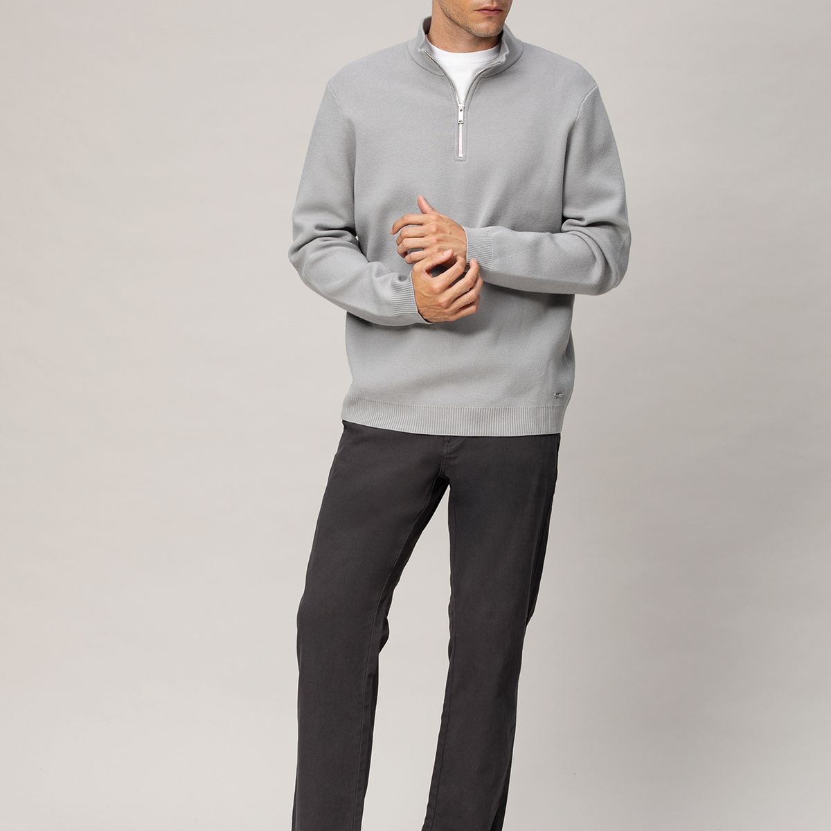 KARL LAGERFELD - Sweater con cierre de un cuarto