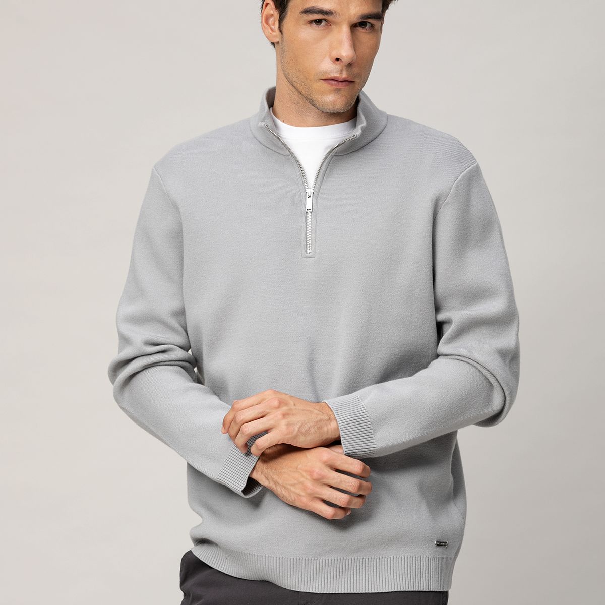 KARL LAGERFELD - Sweater con cierre de un cuarto
