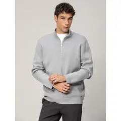 KARL LAGERFELD - Sweater con cierre de un cuarto