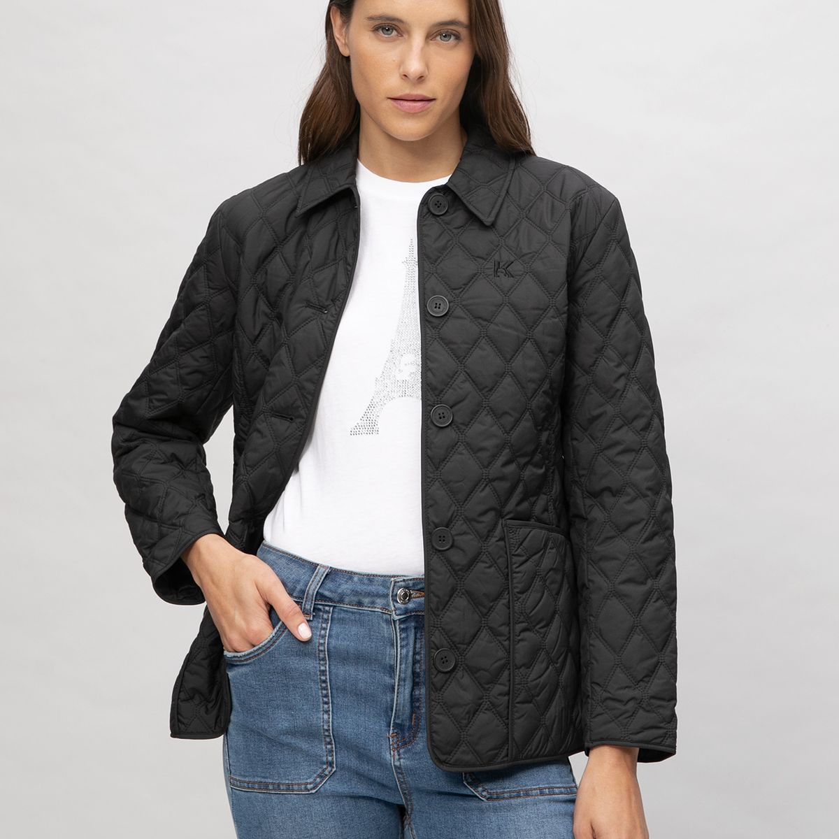KARL LAGERFELD - Chaqueta ligera acolchada con rombos