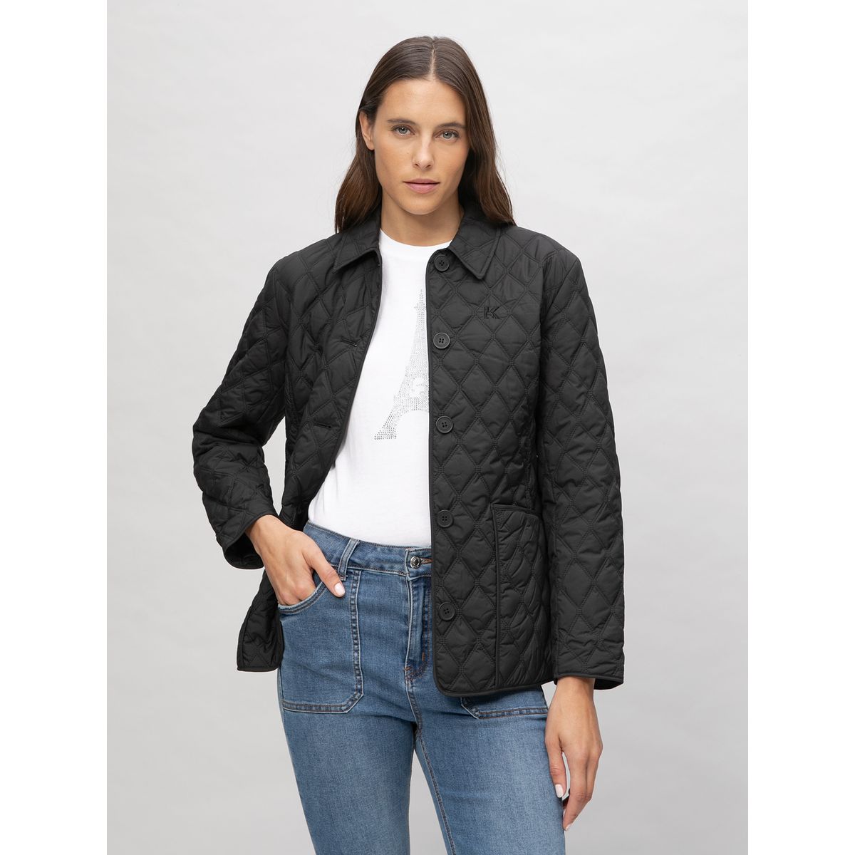KARL LAGERFELD - Chaqueta ligera acolchada con rombos