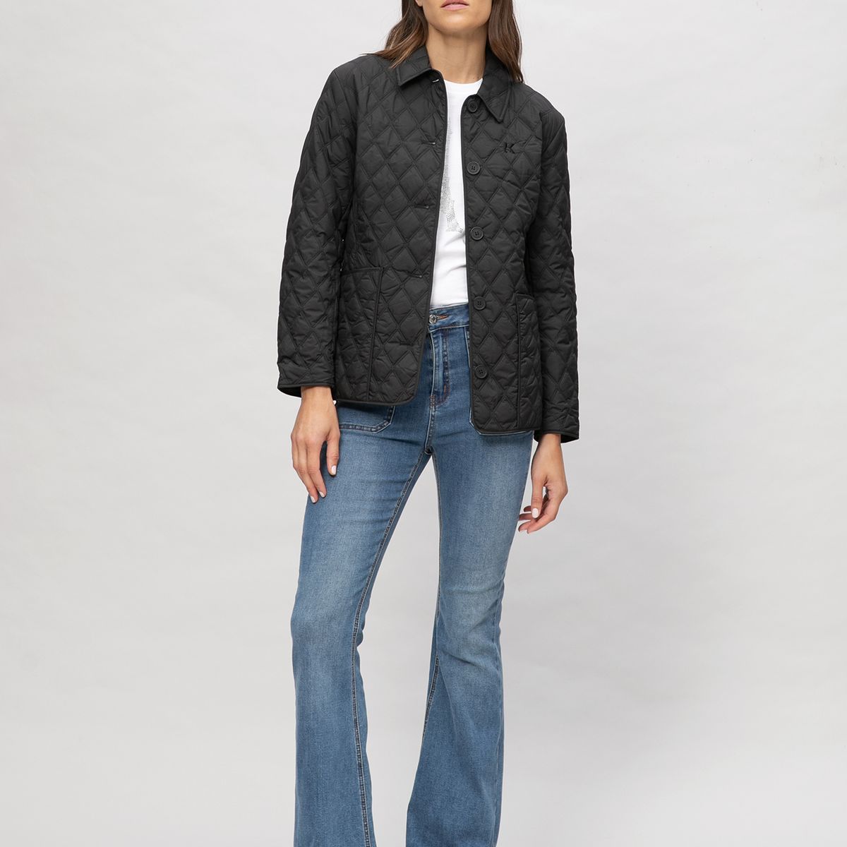 KARL LAGERFELD - Chaqueta ligera acolchada con rombos