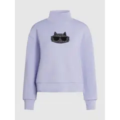 KARL LAGERFELD - Polerón de cuello alto con parche de Choupette