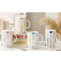 GENERICO - TAZA CON TAPA Y BOMBILLA 440ML