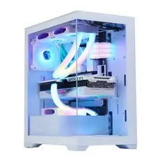 KRONOS - Gabinete Prisma White RGB ATX, Vidrio Templado, USB 3.0