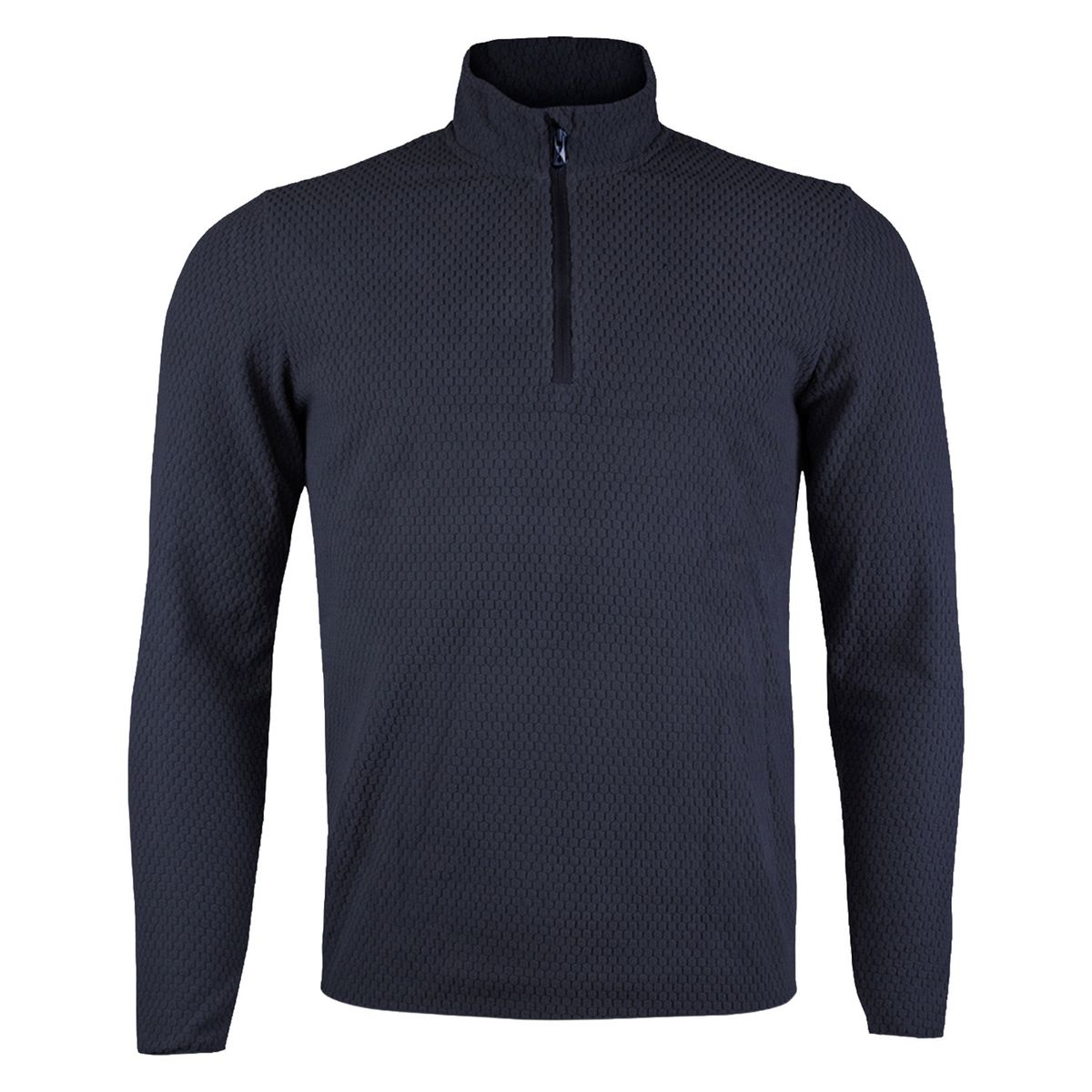 ANDESLAND OUTDOOR APPAREL - Polera Micropolar Panal Segunda Capa con Cierre Culpeo Pro Hombre - L Azul Oscuro