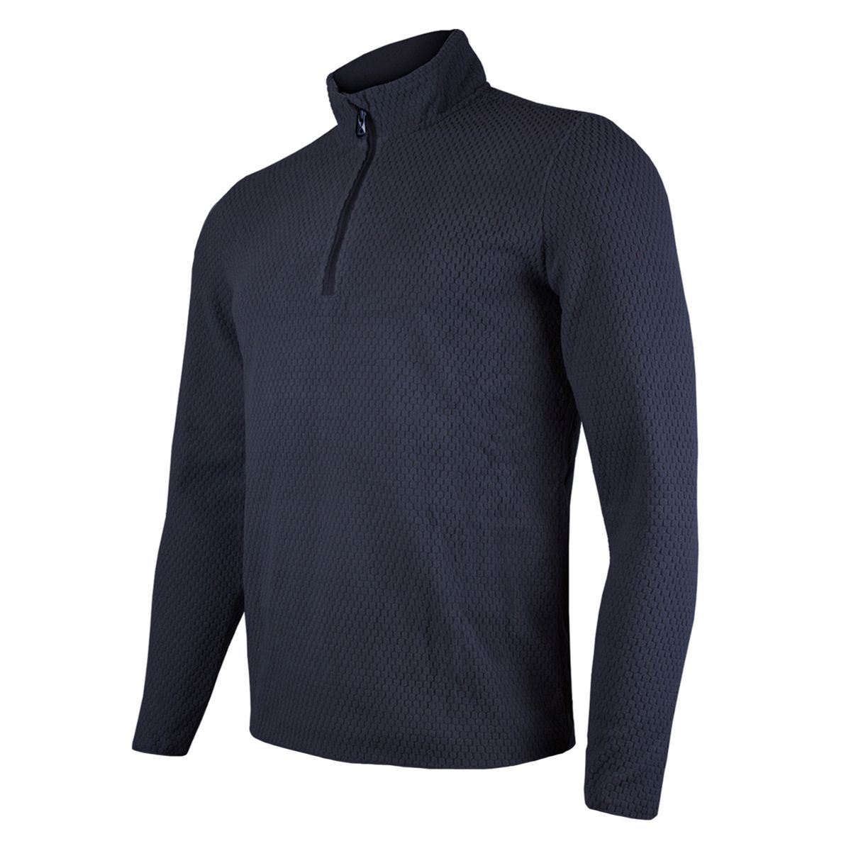 ANDESLAND OUTDOOR APPAREL - Polera Micropolar Panal Segunda Capa con Cierre Culpeo Pro Hombre - L Azul Oscuro