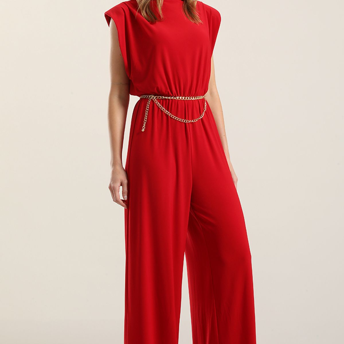 LIOLA - enterito ancho con hombrera, rojo Liola