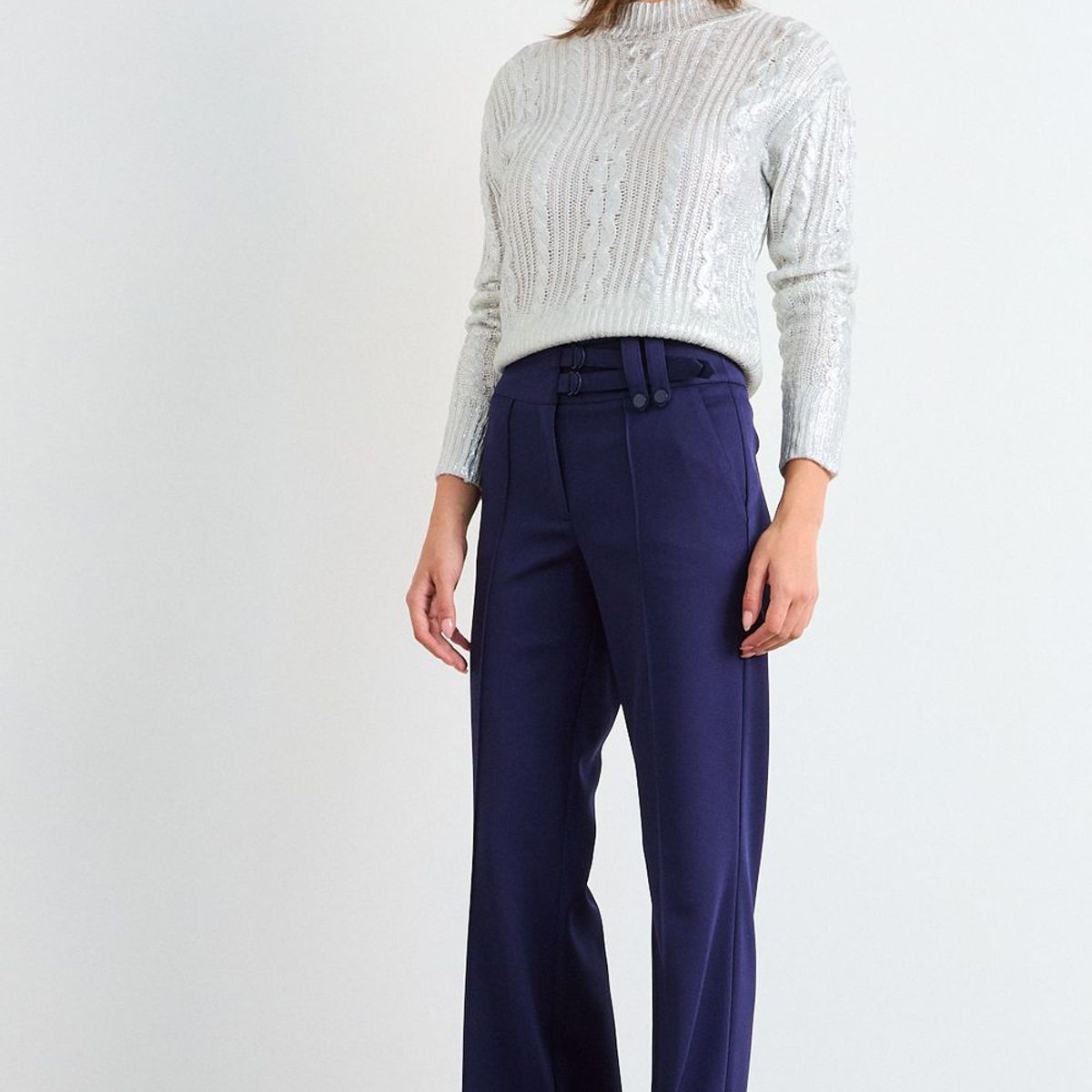 IO - Pantalon Liso Mujer Azul Io