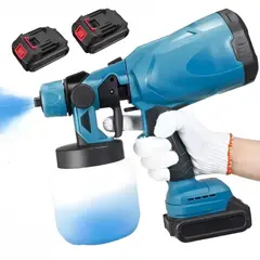 NOVYSTOR - Pistola pulverizadora de pintura inalámbrica portátil Azul