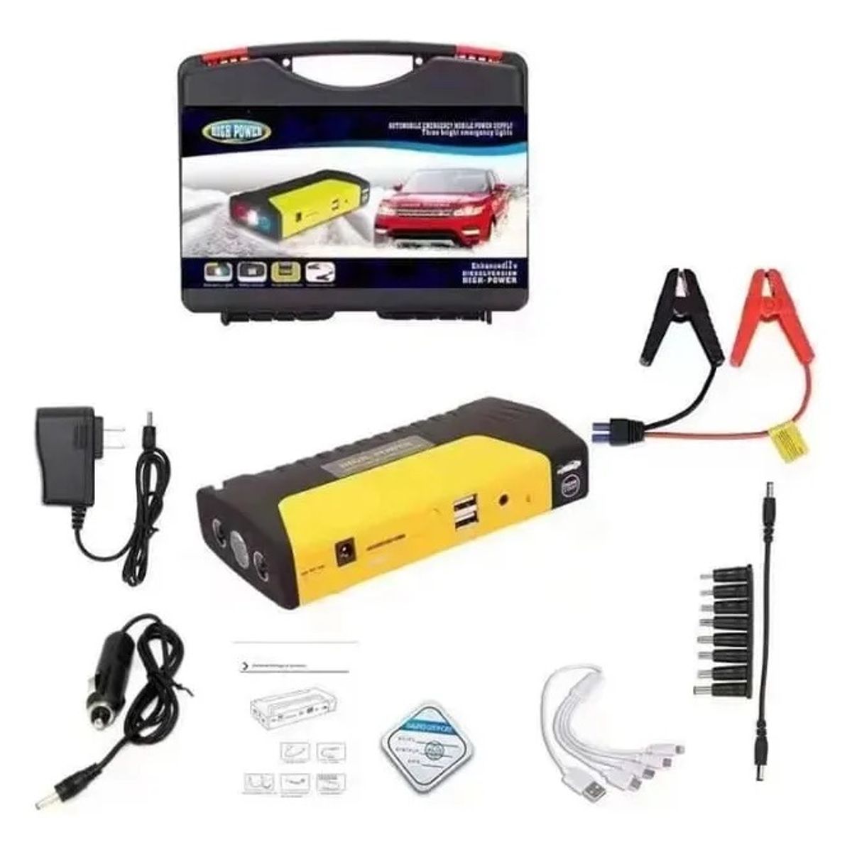 GENERICO - Partidor Batería De Auto Moto Kit Cargador Telf Portátil 12v