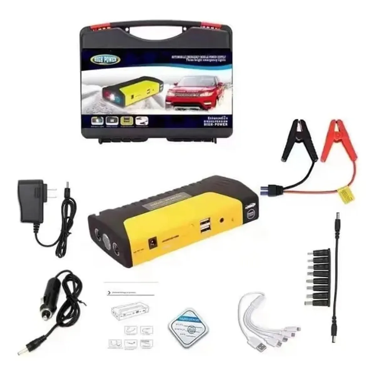 GENERICO - Partidor Batería De Auto Moto Kit Cargador Telf Portátil 12v