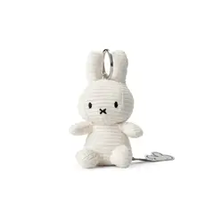BON TON TOYS - Peluche y llavero Miffy Keychain ECO Corduroy - 10 cm- 4" color Blanco