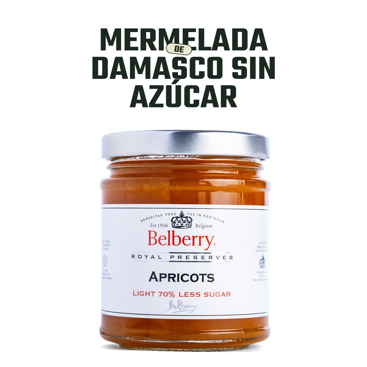 BELBERRY - Mermelada de Damasco sin azúcar Belberry 1 x 210 gr